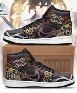 Zhongli Genshin Sneakers Custom For Gamer V1