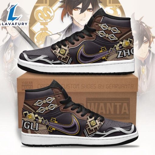 Zhongli Genshin Sneakers Custom For Gamer V1