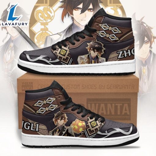 Zhongli Genshin Sneakers Custom For Gamer