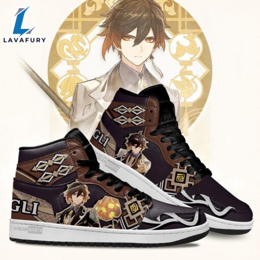 Zhongli Genshin Sneakers Custom For Gamer