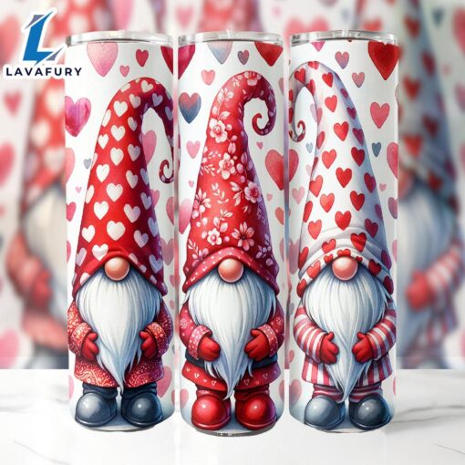 20 Oz Skinny Tumbler Gnome Tumbler Wrap, Valentine Tumbler