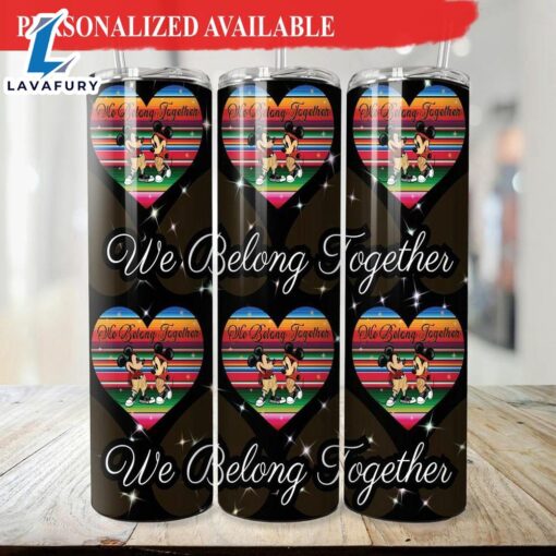 20oz Mickey Mouse We belong Together Valentines Tumbler