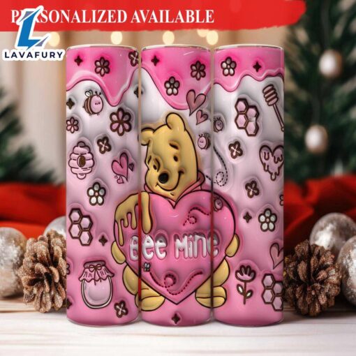 3D Cartoon Valentine Tumbler Bear And Friends 3D Christmas Tumbler