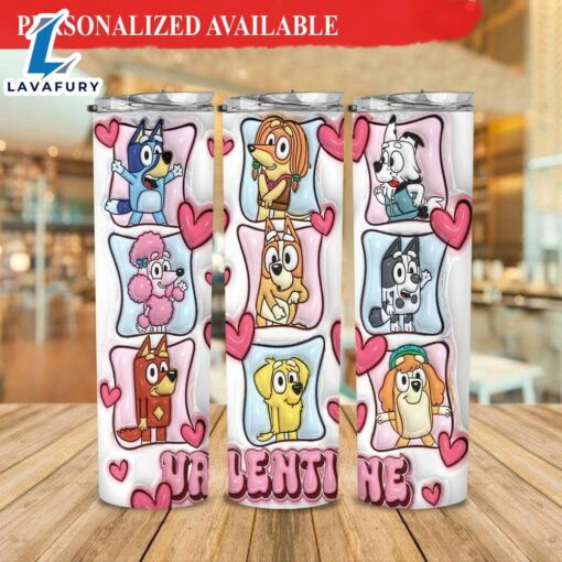 3D Inflated Cartoon Valentine Tumbler Wrap Cartoon Coffee Tumbler