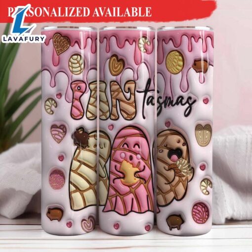 3D Pan Dulce Coffee Valentine Tumbler Valentine’s Day Tumbler