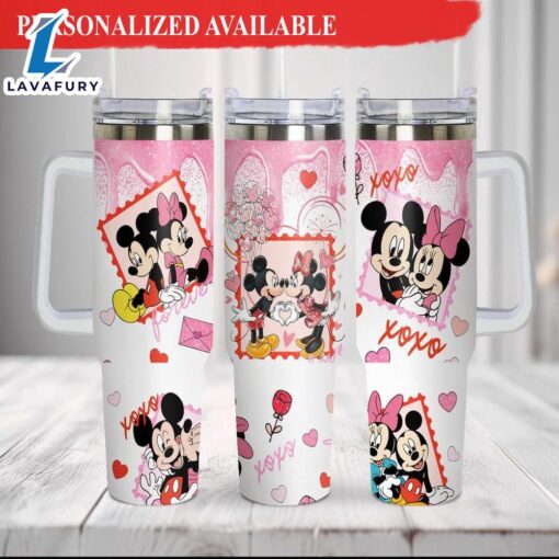 40 oz DisneyMickey Mouse Valentine Tumbler Valentine Gifts – 40oz Tumbler with Handle