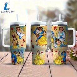 40oz Cartoon Printed Insulated Tumbler