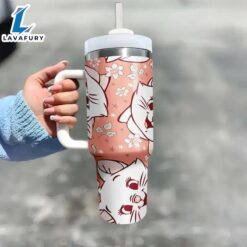 40oz Floral Fox Insulated Tumbler