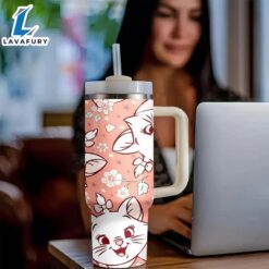 40oz Floral Fox Insulated Tumbler