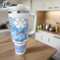 40oz Floral Stitch Cartoon Character Printed Tumbler