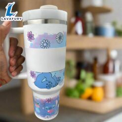 40oz Floral Stitch Cartoon Character Printed Tumbler