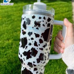 40oz Glitter Cowhide Tumbler With Handle