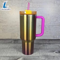 40oz Gradient Travel Tumbler With Handle And Straw