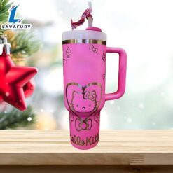 40Oz Hello Kitty Tumbler With Handle And Straw