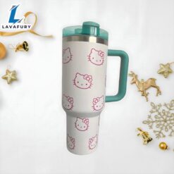 40Oz Hello Kitty Tumbler With Handle And Straw