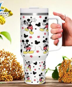 40oz Mickey Design Insulated Tumbler With Handle