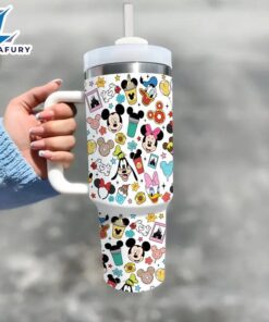 40oz Mickey Mouse Insulated Tumbler With Straw And Handle