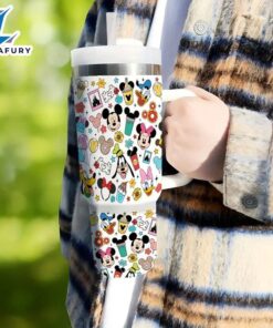 40oz Mickey Mouse Insulated Tumbler With Straw And Handle