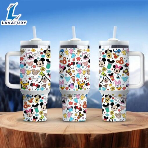 40oz Mickey Mouse Insulated Tumbler With Straw And Handle