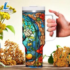 40oz Mickey Pattern Insulated Tumbler