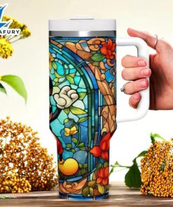 40oz Mickey Pattern Insulated Tumbler