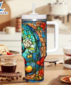 40oz Mickey Pattern Insulated Tumbler