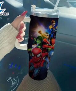 40oz Mighty Heroes Tumbler With Lid And Straw