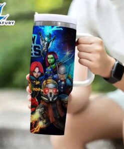 40oz Mighty Heroes Tumbler With Lid And Straw