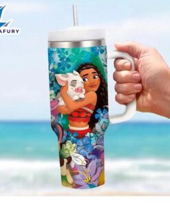 40oz Princess Insulated Tumbler With Straw