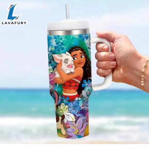 40oz Princess Insulated Tumbler With Straw