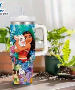 40oz Princess Insulated Tumbler With Straw