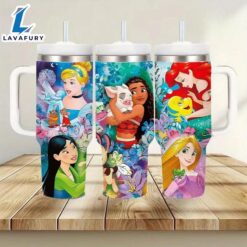 40oz Princess Insulated Tumbler With Straw