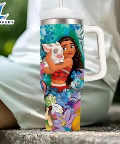 40oz Princess Insulated Tumbler With Straw