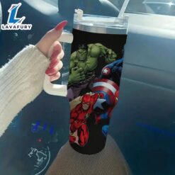 40oz Superhero Cartoon Insulated Tumbler