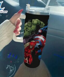 40oz Superhero Cartoon Insulated Tumbler