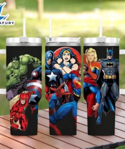 40oz Superhero Cartoon Insulated Tumbler