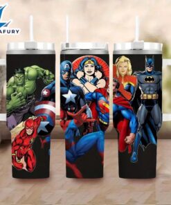 40oz Superhero Cartoon Insulated Tumbler