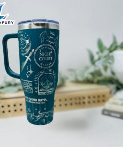 40oz Tumbler With Celestial And Sword Art