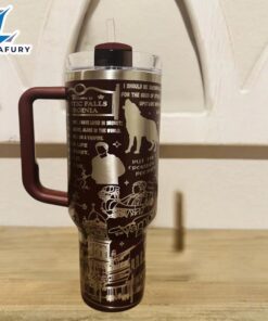 40oz Tumbler With Engraved Gothic Artwork