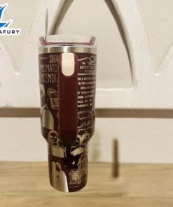 40oz Tumbler With Engraved Gothic Artwork