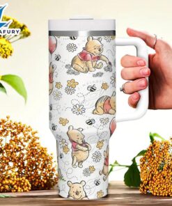 40oz Winnie The Pooh Insulated Tumbler With Straw