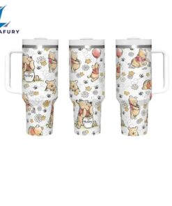 40oz Winnie The Pooh Insulated Tumbler With Straw