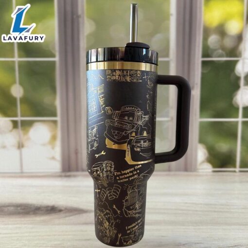 Adventure Inspired 40oz Tumbler With Laser Engraved Car Graphics