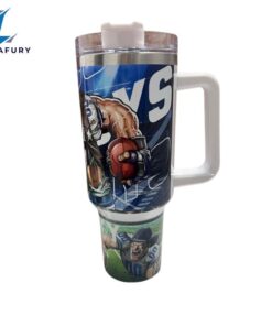 American Football Gridiron Glory 40 oz Travel Tumbler with Handle