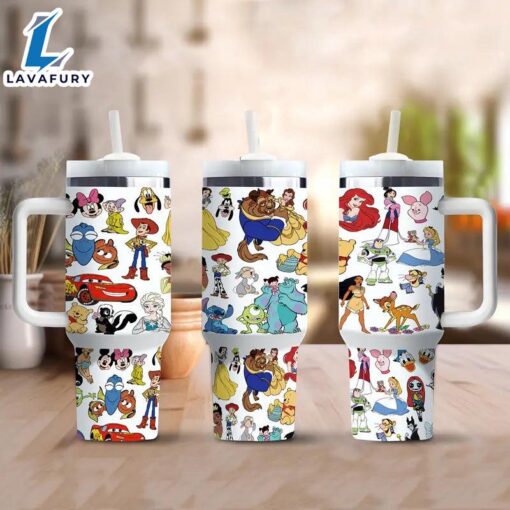 Animated Characters 40oz Insulated Tumbler With Handle