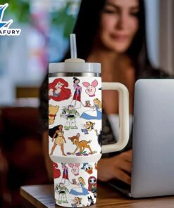 Animated Characters 40oz Insulated Tumbler With Handle