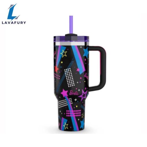 Barbie Inspired Tumbler With Handle And Straw