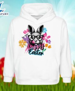 Be Hoppy Happy Easter With Bunny Floral Shirt Men Women