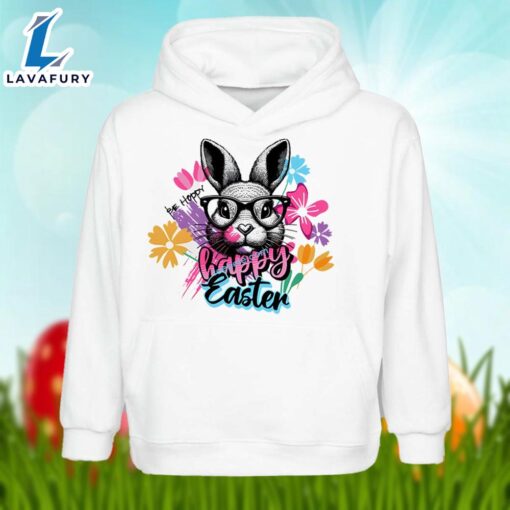 Be Hoppy Happy Easter With Bunny Floral Shirt Men Women