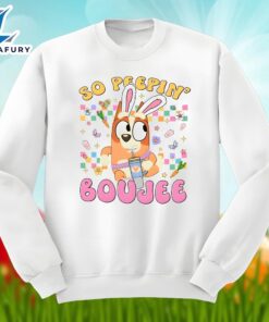 Bluey Bingo Easter And Bunny So Peepin Boujee Vintage Shirt